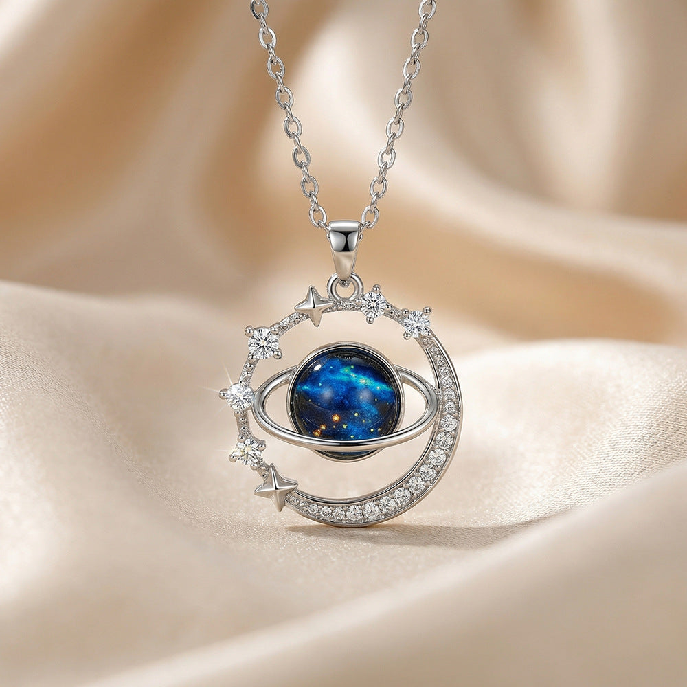 Popular hot-selling zirconium-inlaid classy necklace, accessible luxury, niche women's versatile elegant, simple, non-fading clavicle chain jewelry