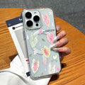 Ins fresh colorful leaf raindrops suitable for iphone17 apple 16pro magnetic anti-fall high transparency transparent mobile phone case 15