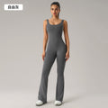 sexy backless bodysuit peach lift butt workout gym outfit flare leg yoga suit women dlt005