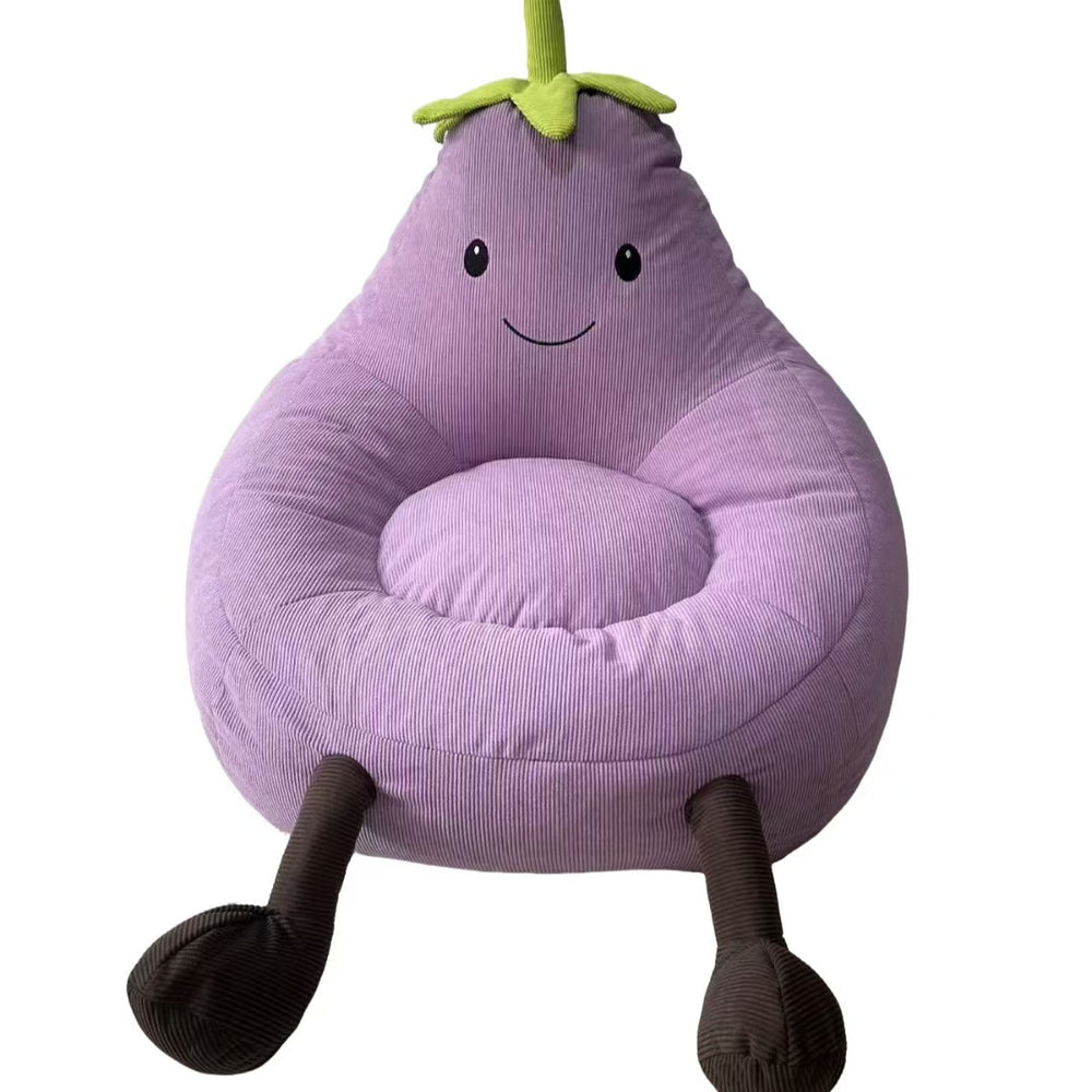 Lazy sofa creative cartoon cute eggplant sofa chair for home small sofa living room plaid seat manufacturer wholesale