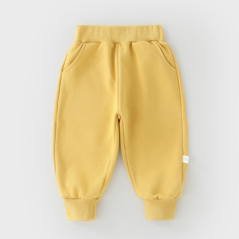 Boys' pants, baby sweatpants, spring and autumn kids' athletic pants, infant and toddler spring footed pants, infant and toddler long pants