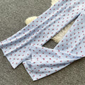 Lazy style vest wide-leg pants two-piece set women's summercasualstripeshigh waist cherry slimming lookwork clothingelegantsuit