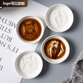 Ceramic tableware cartoon seasoning dipping dish for home bowls and chopsticks creative sauce hotel cute side dish soy sauce personalized