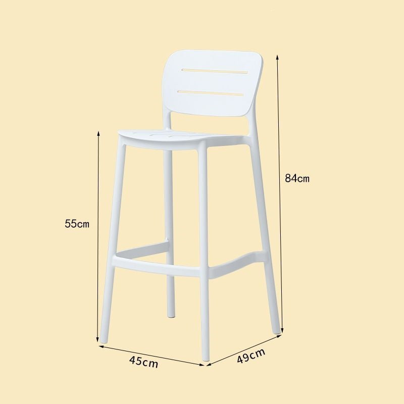 Nordic designer bar stool - modern minimalist, light luxury plastic bar chair, stackable, trendy bar outdoor high stool