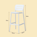 Nordic designer bar stool - modern minimalist, light luxury plastic bar chair, stackable, trendy bar outdoor high stool