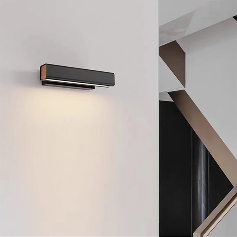Bedroom bedside wall lamp modern minimalist living room background wall study room track creative rotating lighting fixture