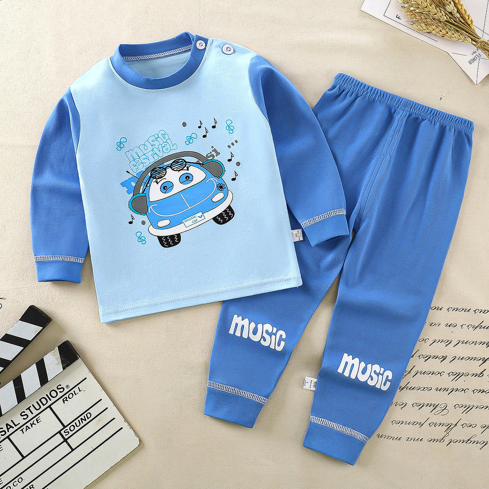 Kids' cotton pajama set - girls' & boys' thermal underwear - wholesale children's home wear
