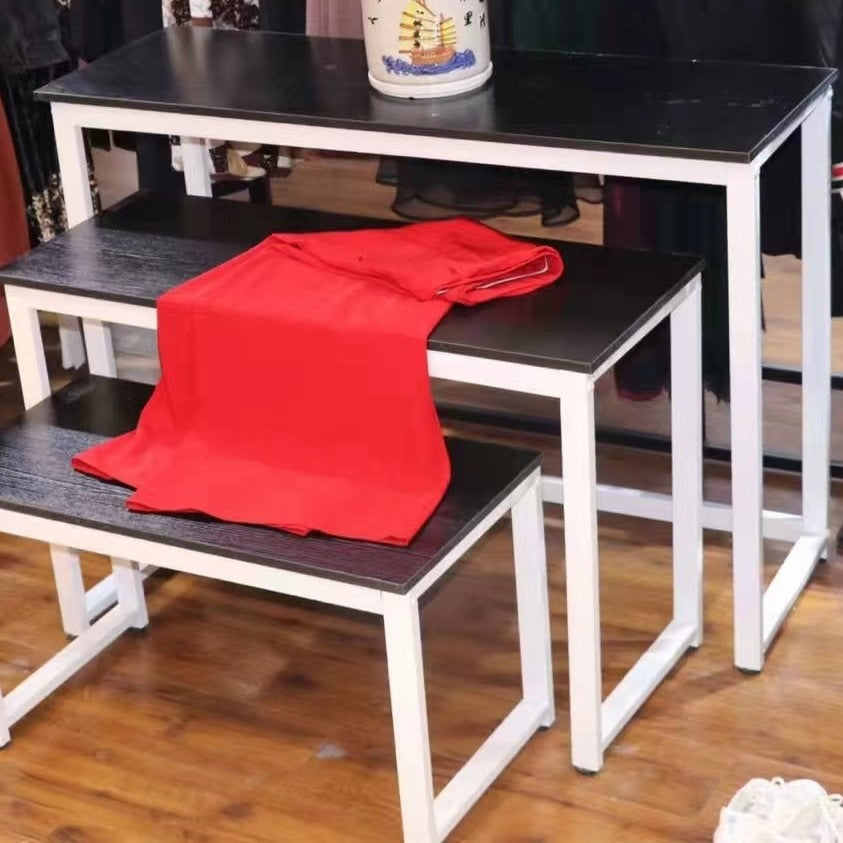 Clothing store flow table shopping mall bag shoe store flower shop island table display table popular live broadcast single-layer storage rack