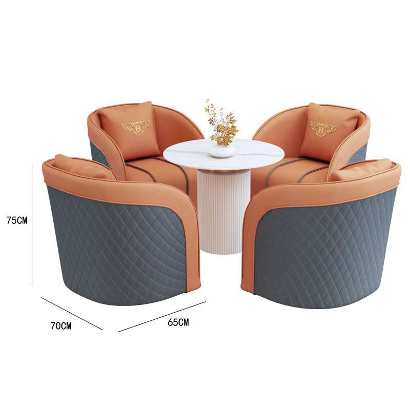 Luxury milk tea shop/coffee shop double seater casual reception/meeting pub/bar booth sofa and coffee table set