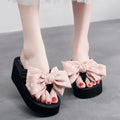 6cm flip-flops polka dot bow korean style pink