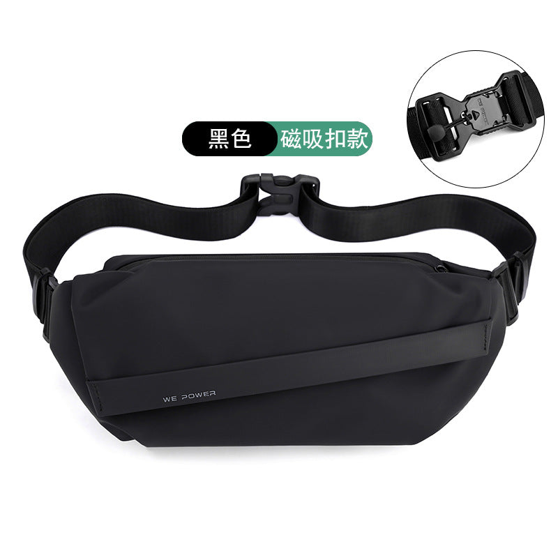 Factory direct sales of new trendy men's breast bags, Korean version of anti-splashing messenger bags, fashionable business men's bags,  special supply