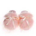 Baotou furry slippers for women outwear2024fall and winternew arrivalbows imitation fox fur fairy style flats cotton slippers