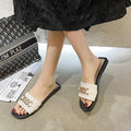 2024 buckle summer slippers new roman style women's trendy outdoor flat fashion sandals