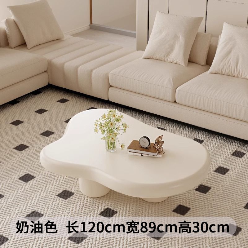 Scandinavianpopular cloud coffee table for home living room casual modern small apartment shaped table cream wabi-sabi style coffee table