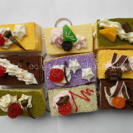 Simulation fruit cream fake mousse cake model posing props dessert decoration mini pendant window
