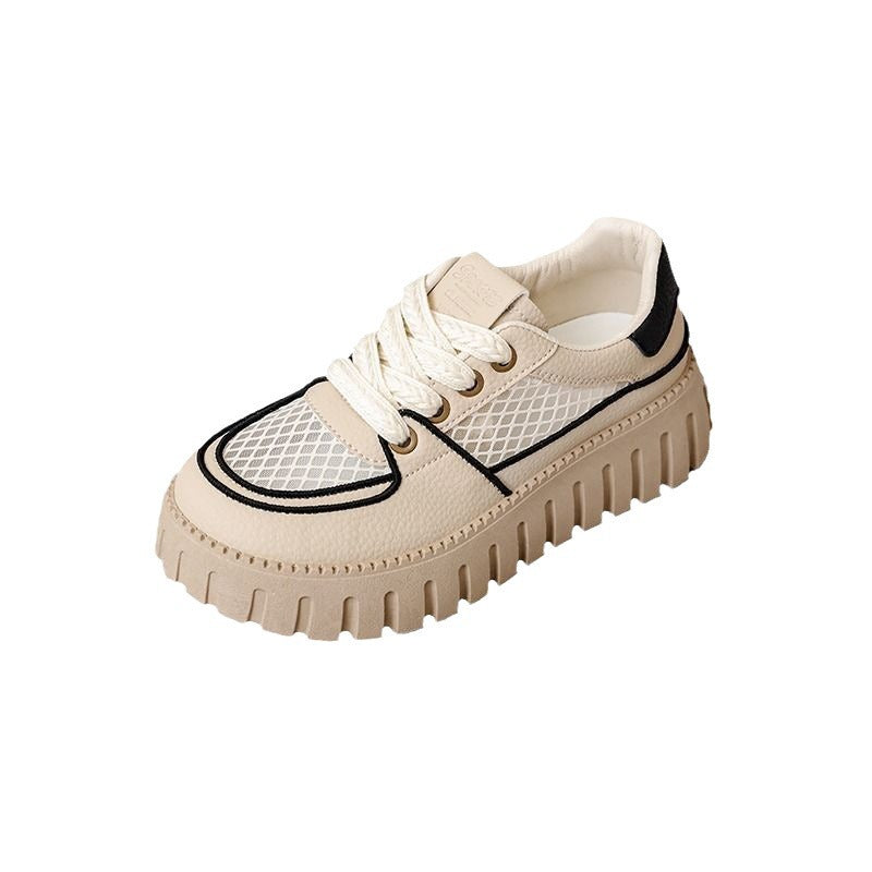 Thick-soled summer models, breathable and versatile little white shoes, children's new leisure popular mesh casual board shoes in the summer of 2024