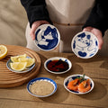 Home cute ceramic cute ins cat dish hot pot snack dish dipping dish ceramic flavor dish kitchen restaurant hotel