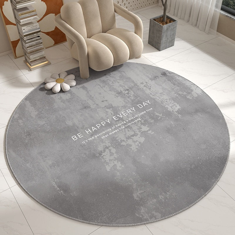 round carpet crystal velvet study computer swivel chair mat non-slip carpet floor protection mat bedroom bedside blanket