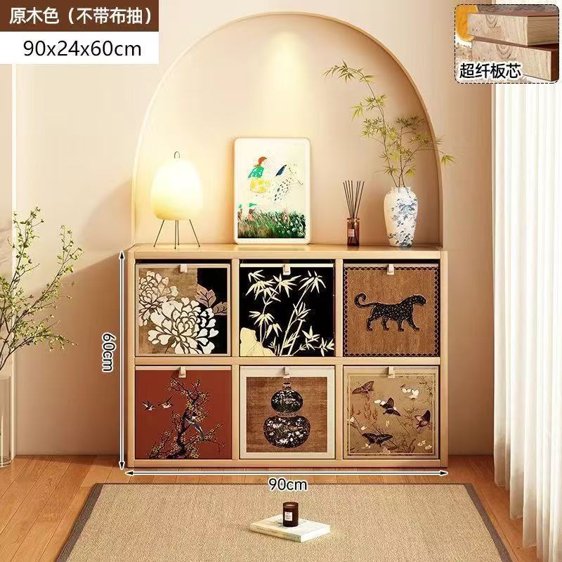 Simple bookcase all-in-one cabinet wall-mounted storage sofa side cabinet living room partition storage multi-layer storage cabinet bedside