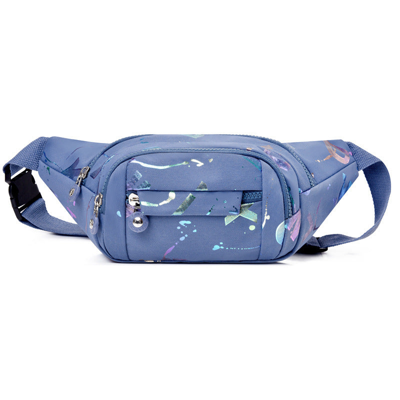 Fanny pack women's new fashion trend versatile shoulder bag light travel sports chest bag casual messenger small backpack