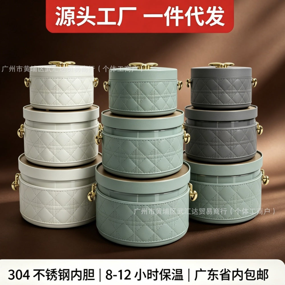 Export hot selling food warmer 3pcs sealed and leak-proof 1.0l2.5l4l large capacity insulated lunch box tableware