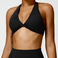 Cloud-feel breathable halter back yoga bra top - compression outdoor sports running fitness apparel 8503