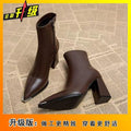 French chic comfortable versatile martin boots - new autumn/winter 2025 collection - unique design pointed toe ankle boots for women