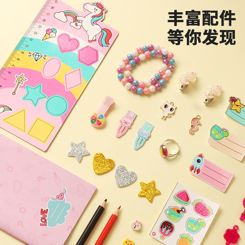 Treasure chest magic book children's diy multifunctional blind box toy play house girl stationery birthday gift puzzle