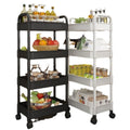 Mobile cart storage rack - multi-tier organizer for kitchen, bedroom, snacks, vegetables, bathroom, and toilet