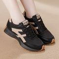 plus size women's shoes new arrival breathable leather sneakers women's korean version thick solecasual soft bottom running dad shoes
