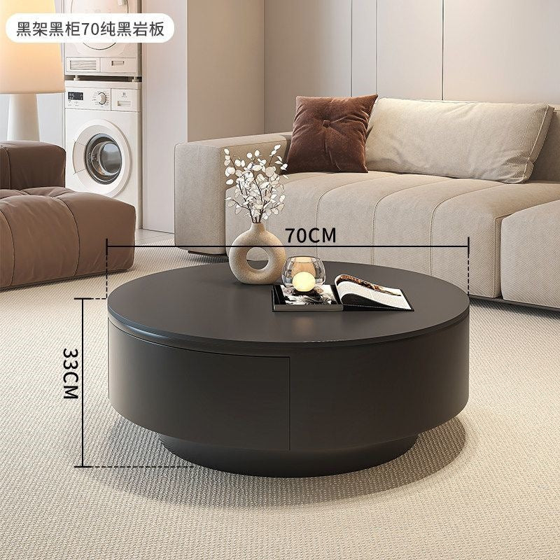 Round slate coffee table combination living room for home italian normcore tea table large and small apartmentaccessible luxuryclassy sense tea table