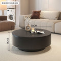 Round slate coffee table combination living room for home italian normcore tea table large and small apartmentaccessible luxuryclassy sense tea table