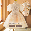 spot hot-selling girl's dress, piano performance, catwalk, children's flower girl princess dress, short style, wholesale