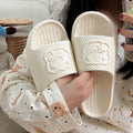 2024 new home slippers: cloud-like eva bear slides - trendy, unisex, minimalist flip-flops for indoor/outdoor use