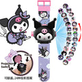 Elsa princess kids watch toy kuromi projection girls kindergarten girls 3 years old cartoon electronic watch