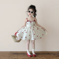 Girls' red floral sundress two-piece princess outfit - new autumn  korean style