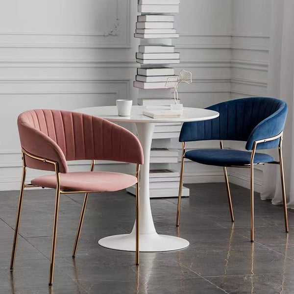 Internet celebrity milk tea shop Fabric dining chair Nordic creative cafe Negotiate backrest leisure chair Home dressing chair