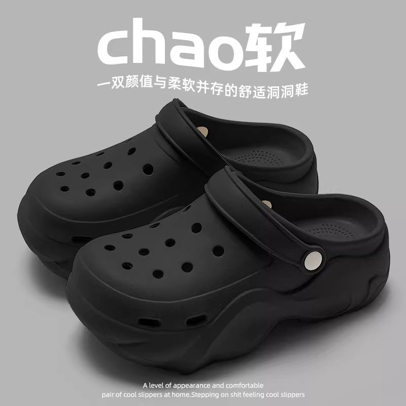 Pregnant women's non-slip clogs women's 2026new arrivaloutwearsummerevadeodorizing filter increase the feeling of stepping on shit sandals for women