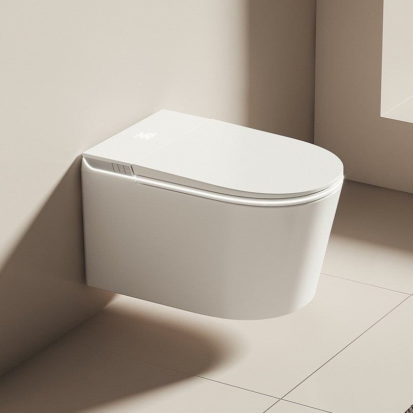 Smart home toilet integrated automatic flip flush toilet no water pressure limit foam shield built-in fragrance