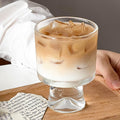 Luxury glassware: elegant stemmed glasses for home, juice, coffee, trendy restaurant drinks & desserts