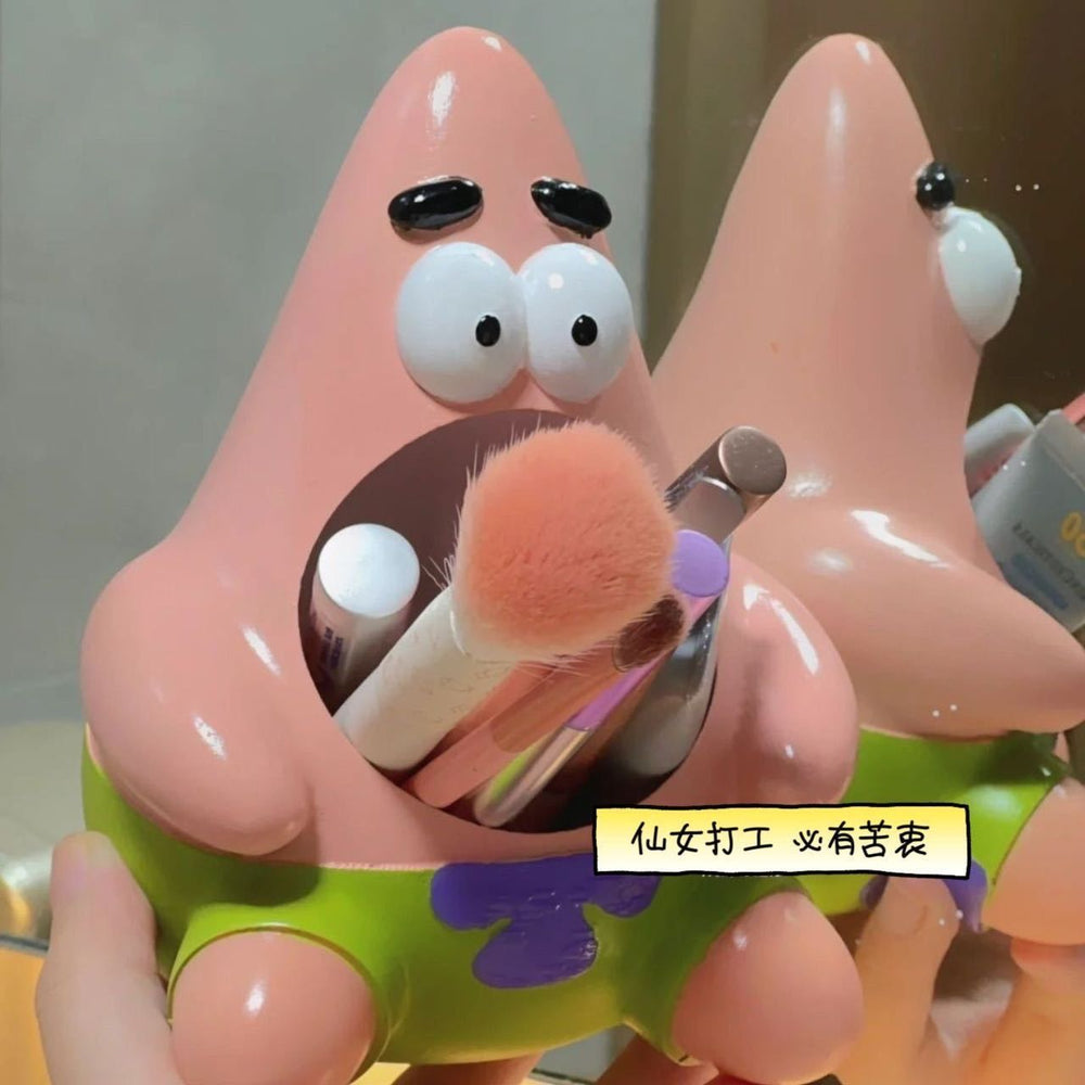 Patrick star pen holder creative ornament spongebob squarepants pen insert cartoon storage tube student birthday gift for girls