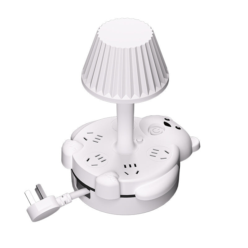 Multi-functional desk lamp socket with usb power strip - perfect for student dorms, bedside tables, eye protection reading, night light, warm light ambiance