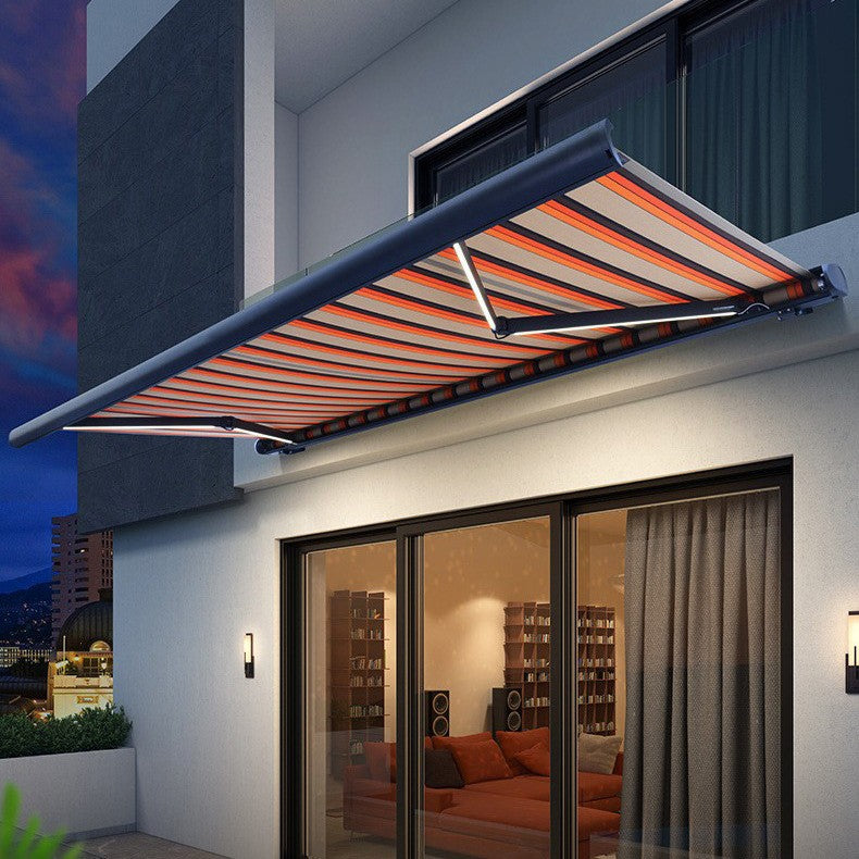 Export heavy-duty full box telescopic awning outdoor electric retractable awning balcony courtyard rain awning