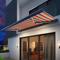 Export heavy-duty full box telescopic awning outdoor electric retractable awning balcony courtyard rain awning