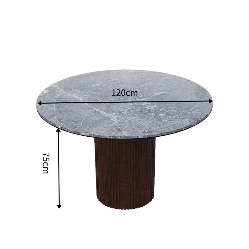Source factory slate round dining table accessible luxury modern casual table for home small apartment popular restaurant classy dining table