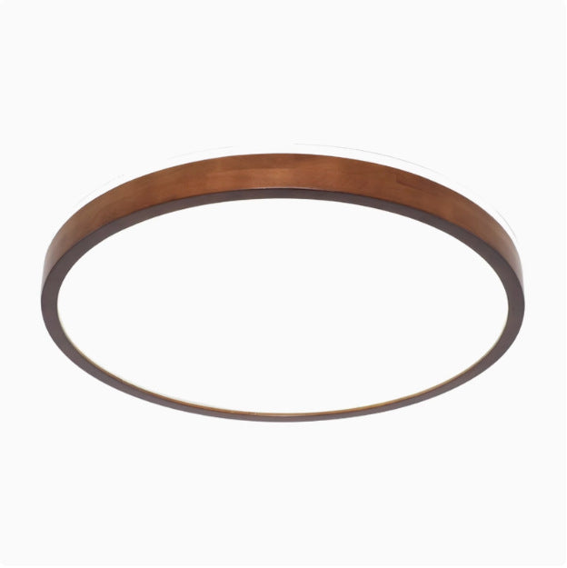 Walnut ceiling light led new Chinese simple study bedroom light ultra-thin back luminous rectangular living room light