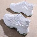 2026 new summer lightweight mesh chunky sneakers women's height increasing athletic shoes versatile casual platform white mesh shoes