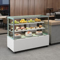 Air-cooled cake display case, glass refrigerated showcase, pastry display cabinet, western dessert refrigerated counter