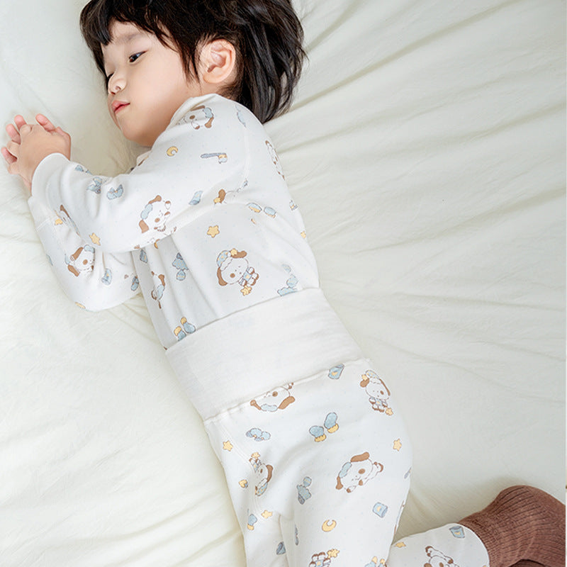 Kidsfall and winter shu velvet cloud-like cotton 300g autumn clothes high waist belly protection boneless type a heattechintimatessuit