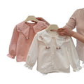 New spring girls' fashionable long-sleeved top shirt - korean style trendy blouse for baby girls - kids' clothing - children's fashion
